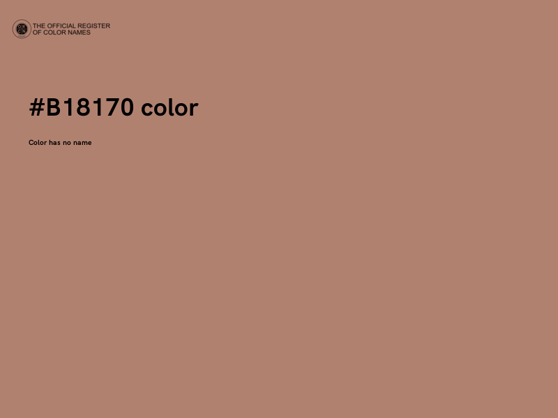 #B18170 color image