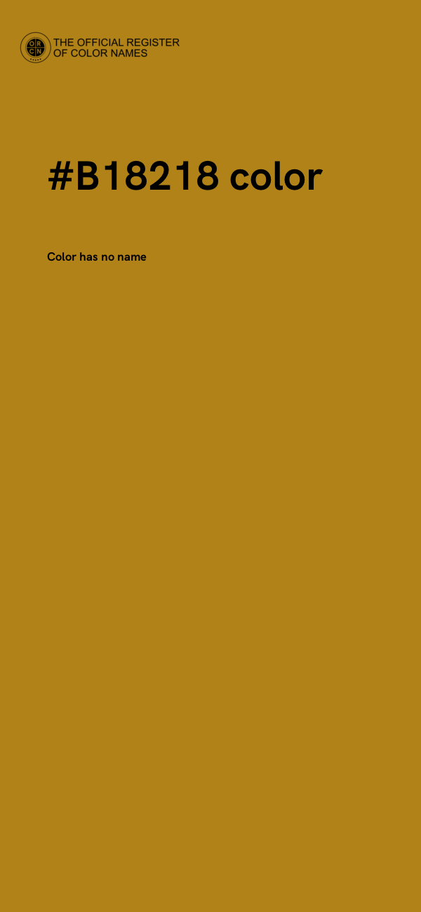 #B18218 color image