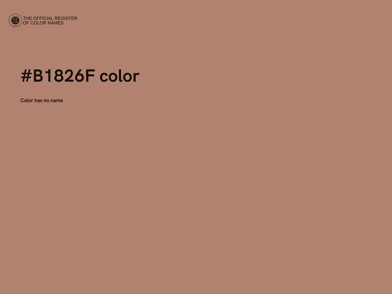 #B1826F color image