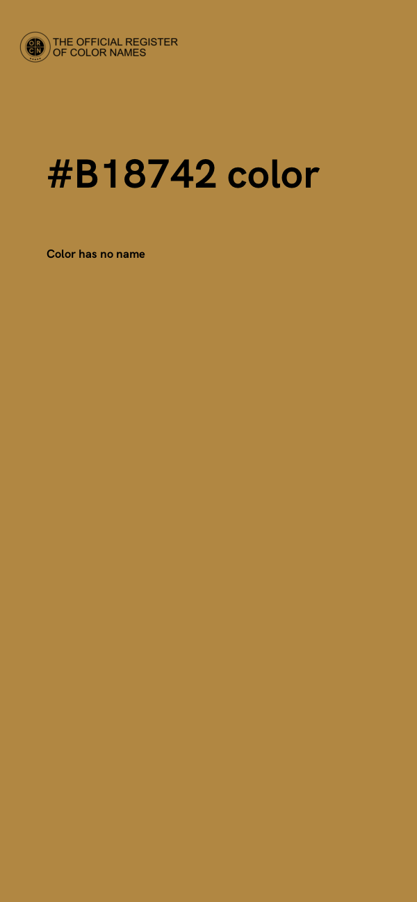 #B18742 color image