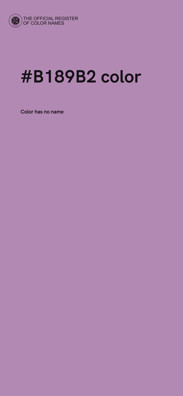#B189B2 color image