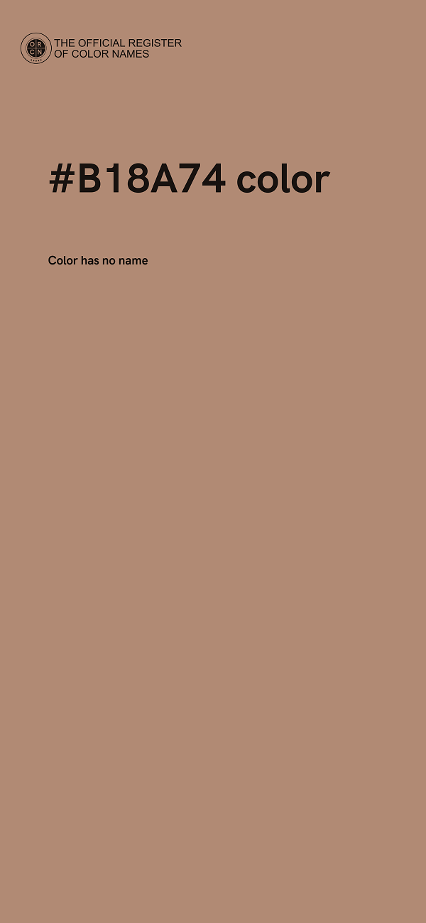 #B18A74 color image