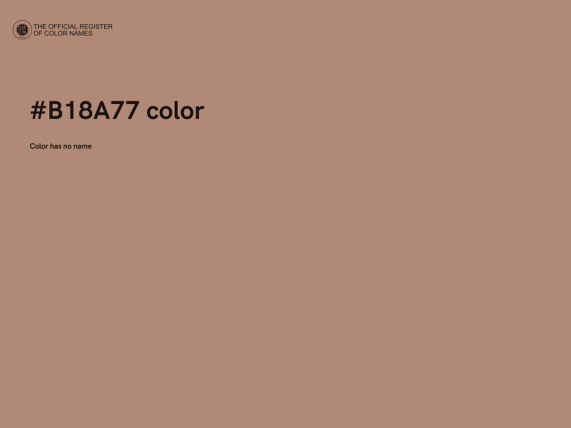 #B18A77 color image