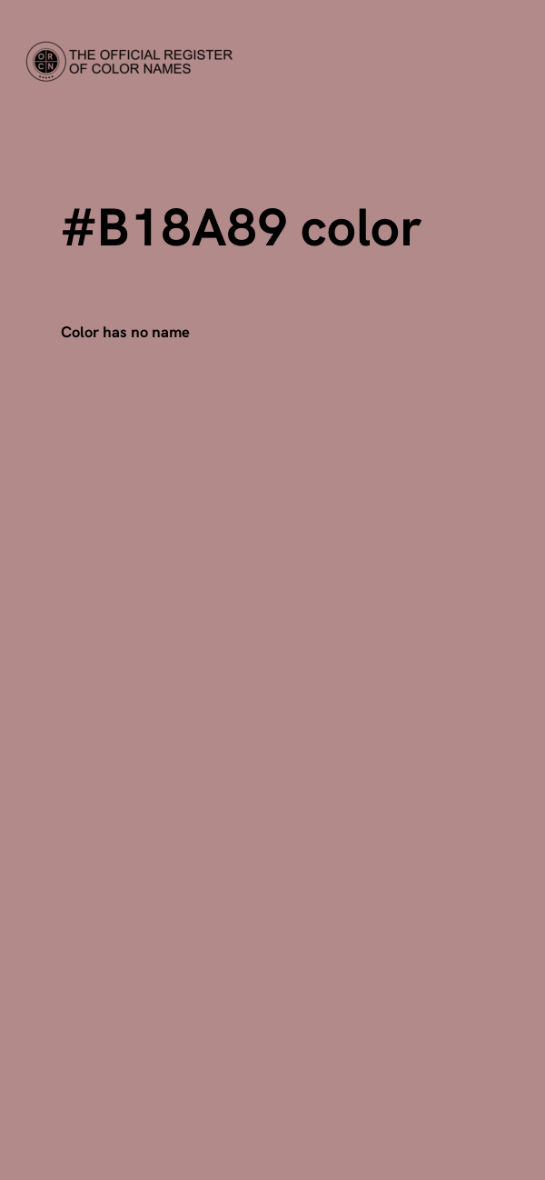 #B18A89 color image