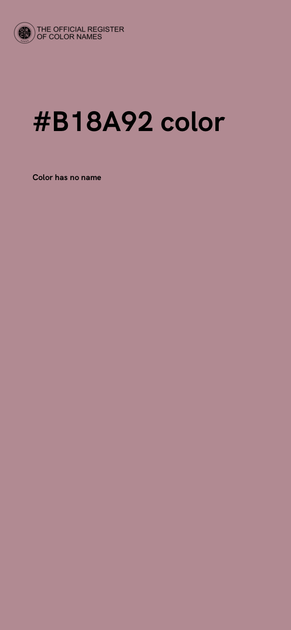 #B18A92 color image