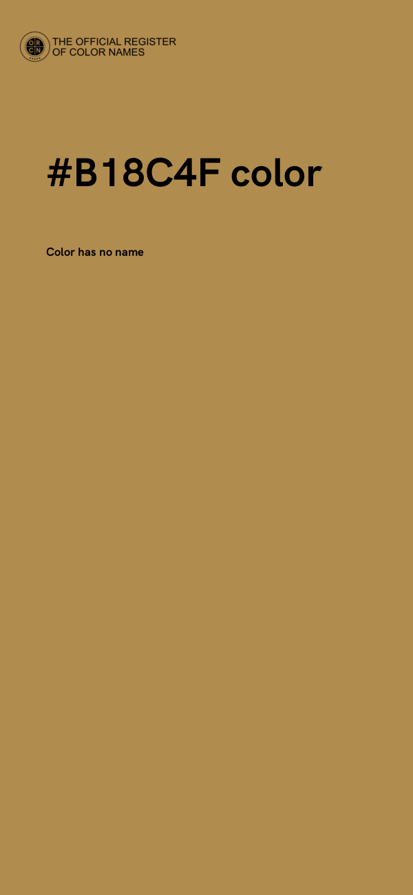#B18C4F color image