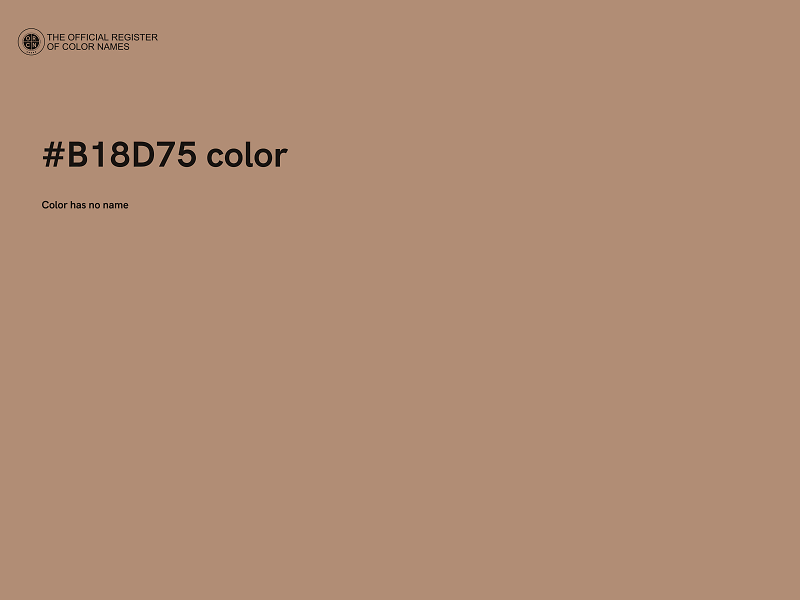 #B18D75 color image