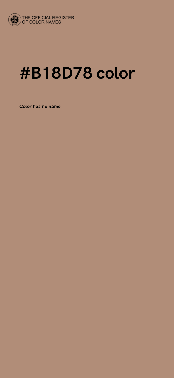 #B18D78 color image