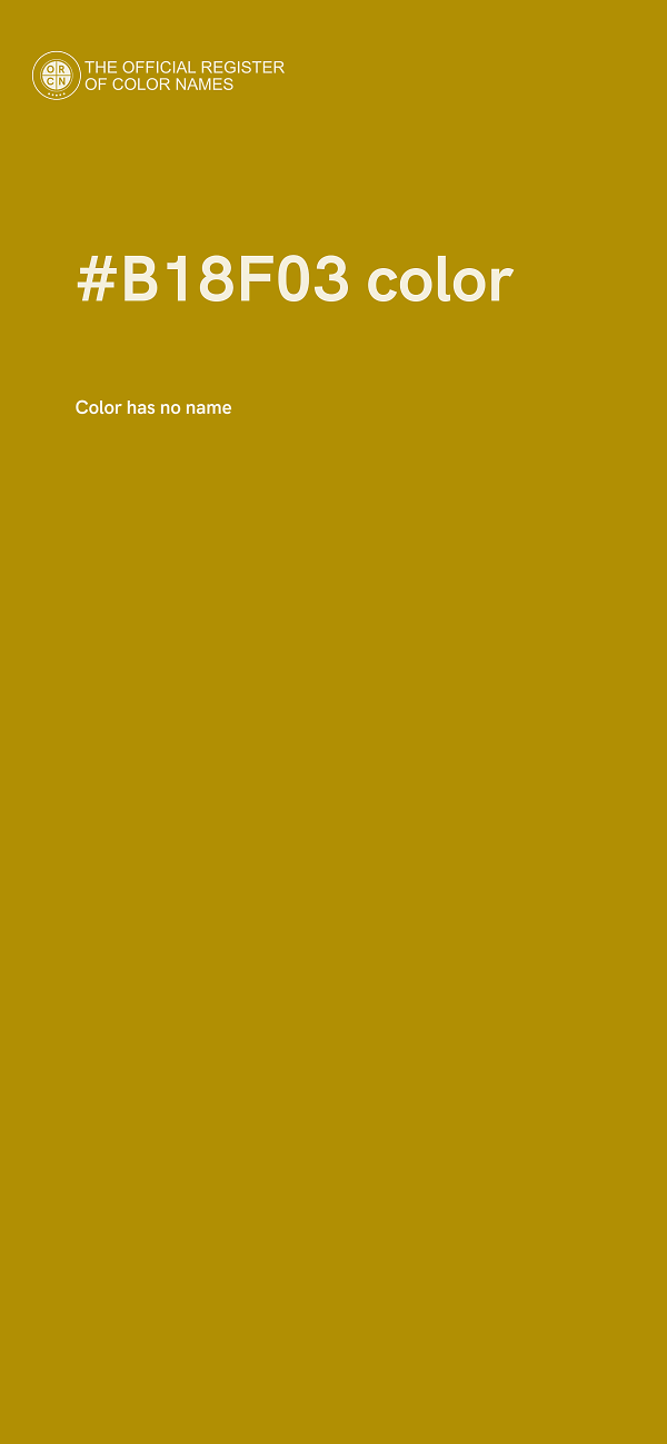#B18F03 color image