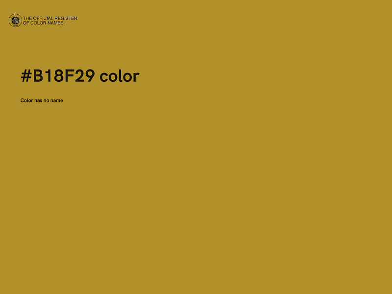 #B18F29 color image