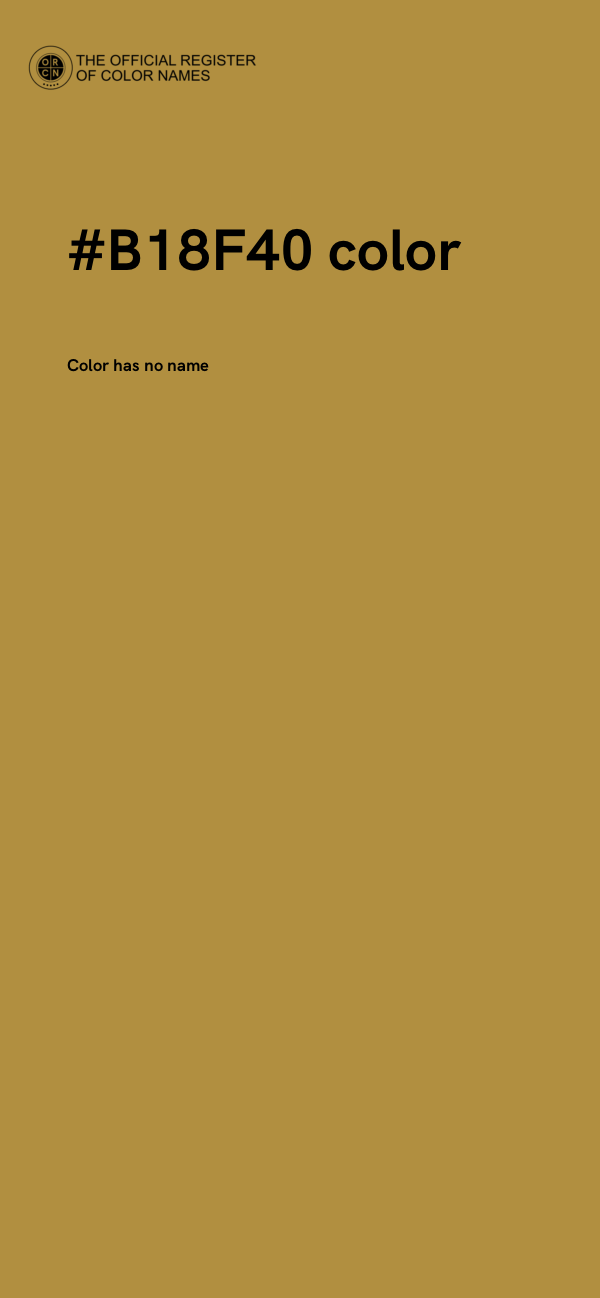 #B18F40 color image