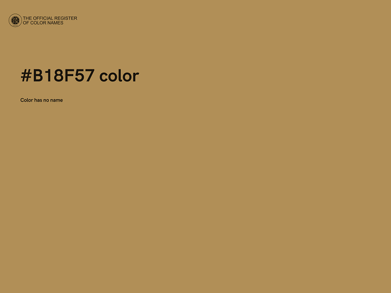 #B18F57 color image