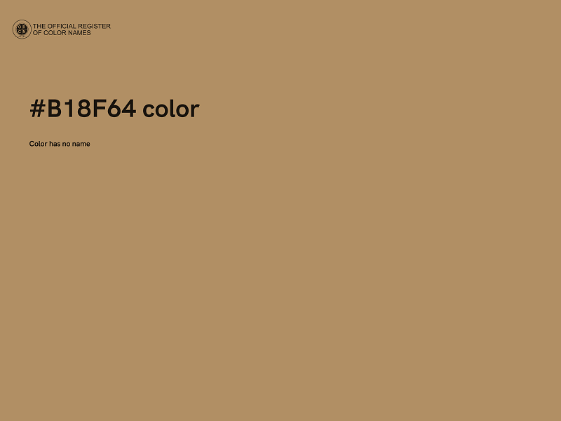 #B18F64 color image