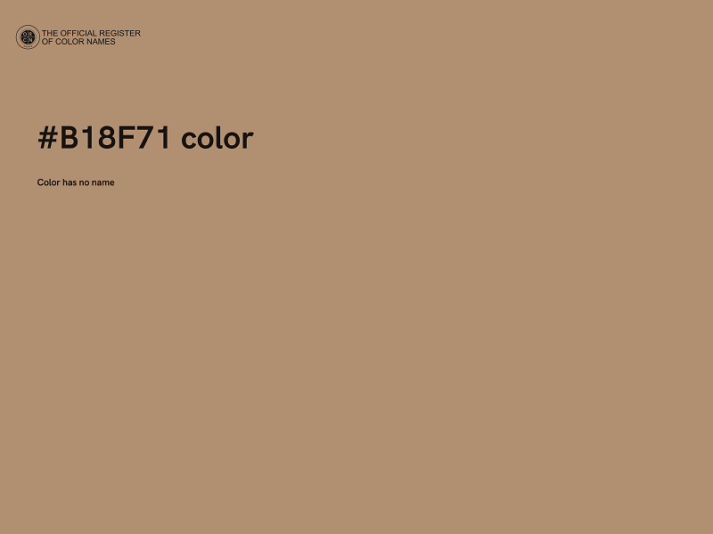 #B18F71 color image