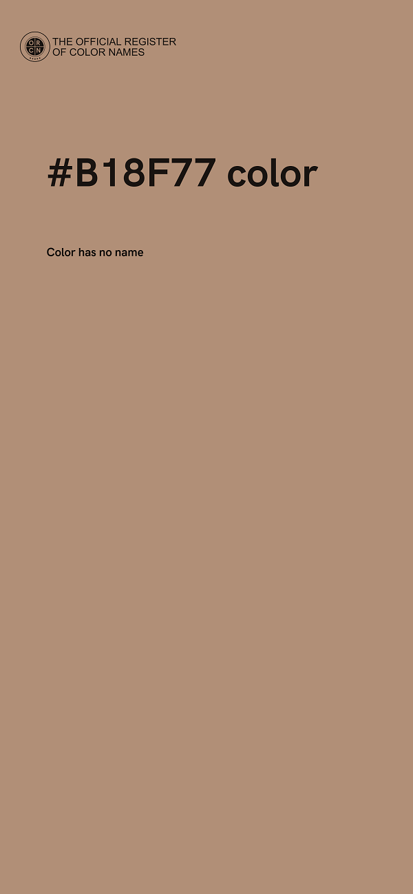 #B18F77 color image
