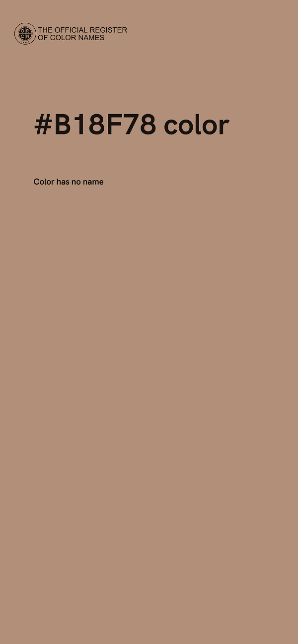 #B18F78 color image