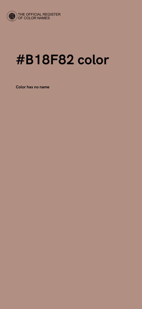 #B18F82 color image
