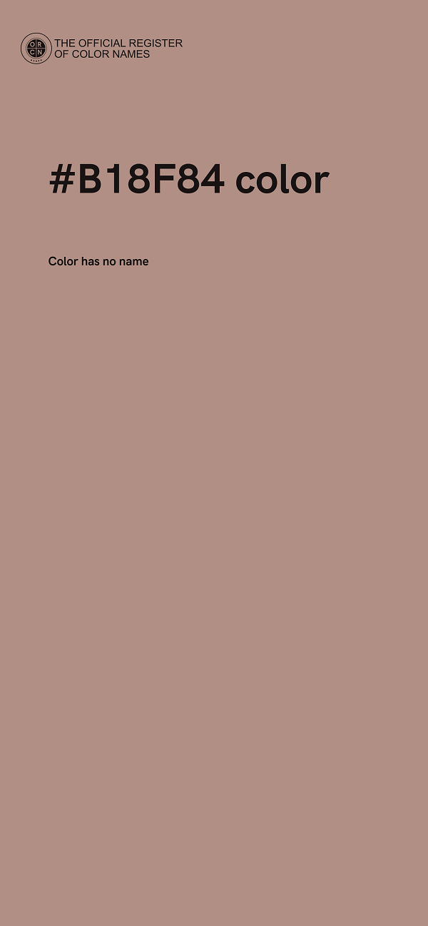 #B18F84 color image