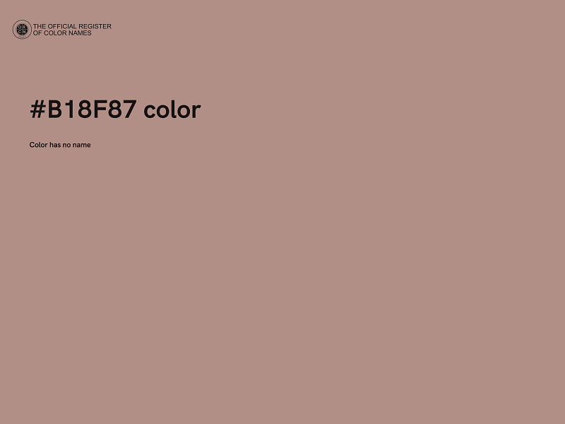 #B18F87 color image