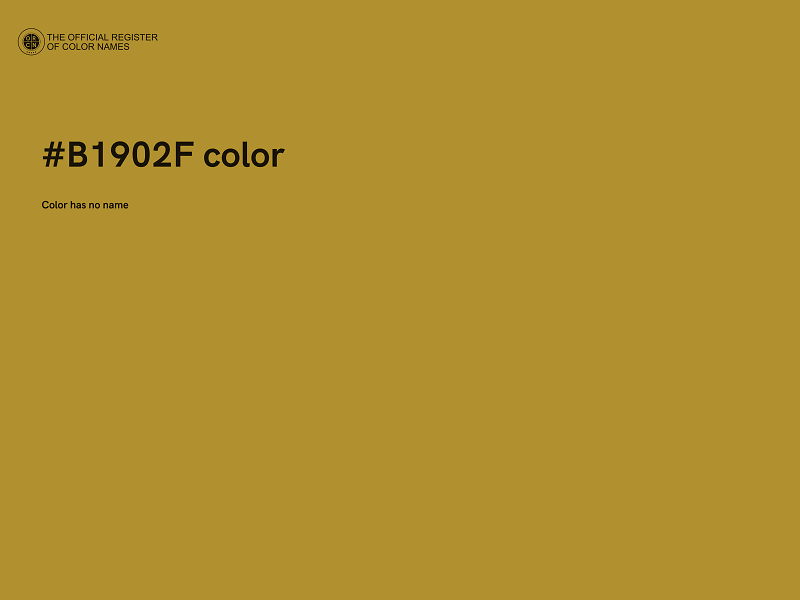 #B1902F color image