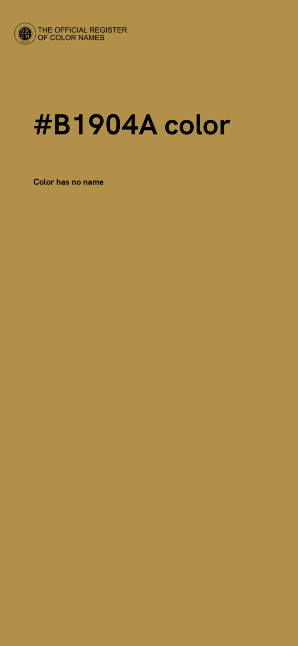 #B1904A color image