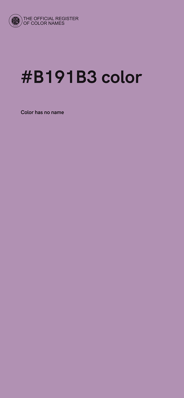 #B191B3 color image