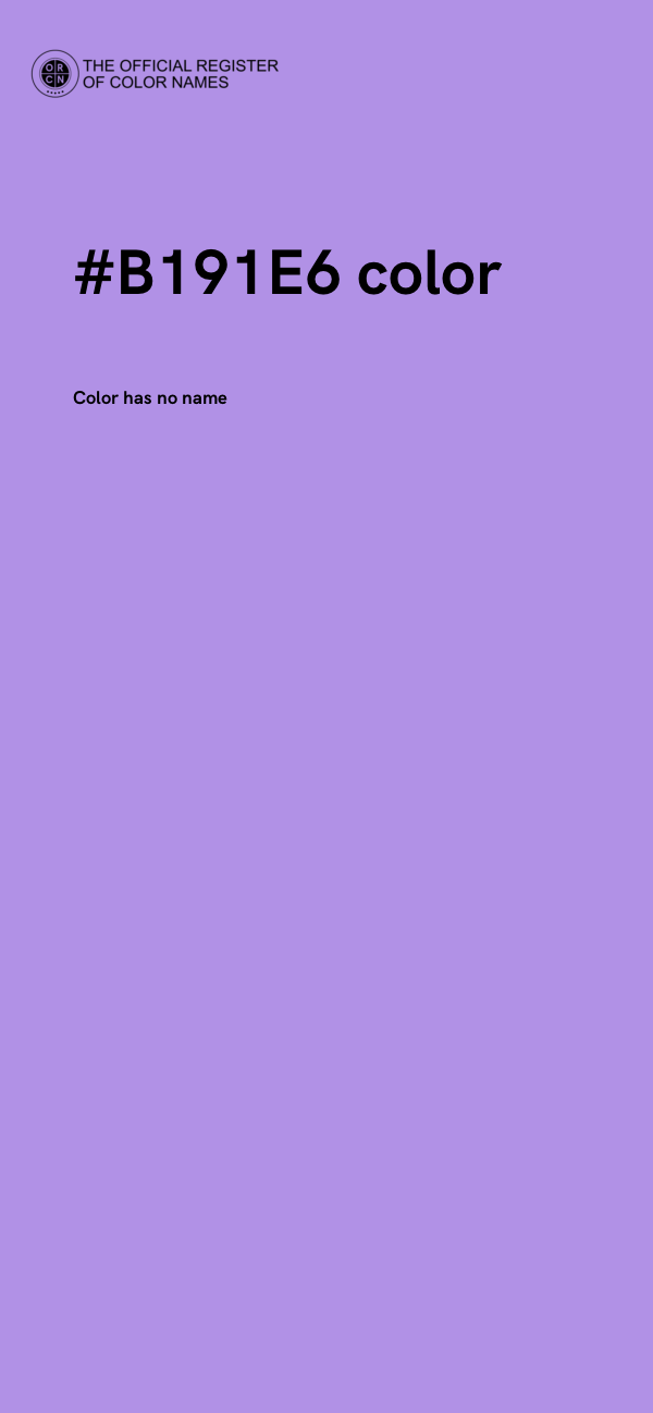 #B191E6 color image