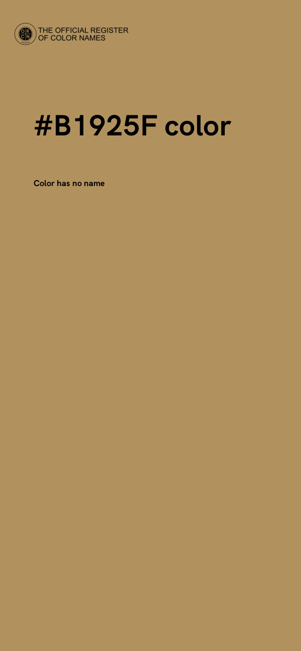 #B1925F color image