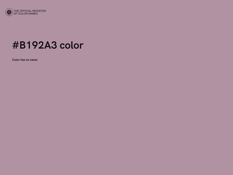#B192A3 color image