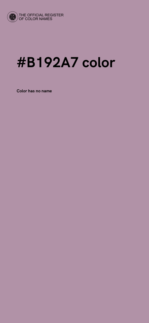 #B192A7 color image
