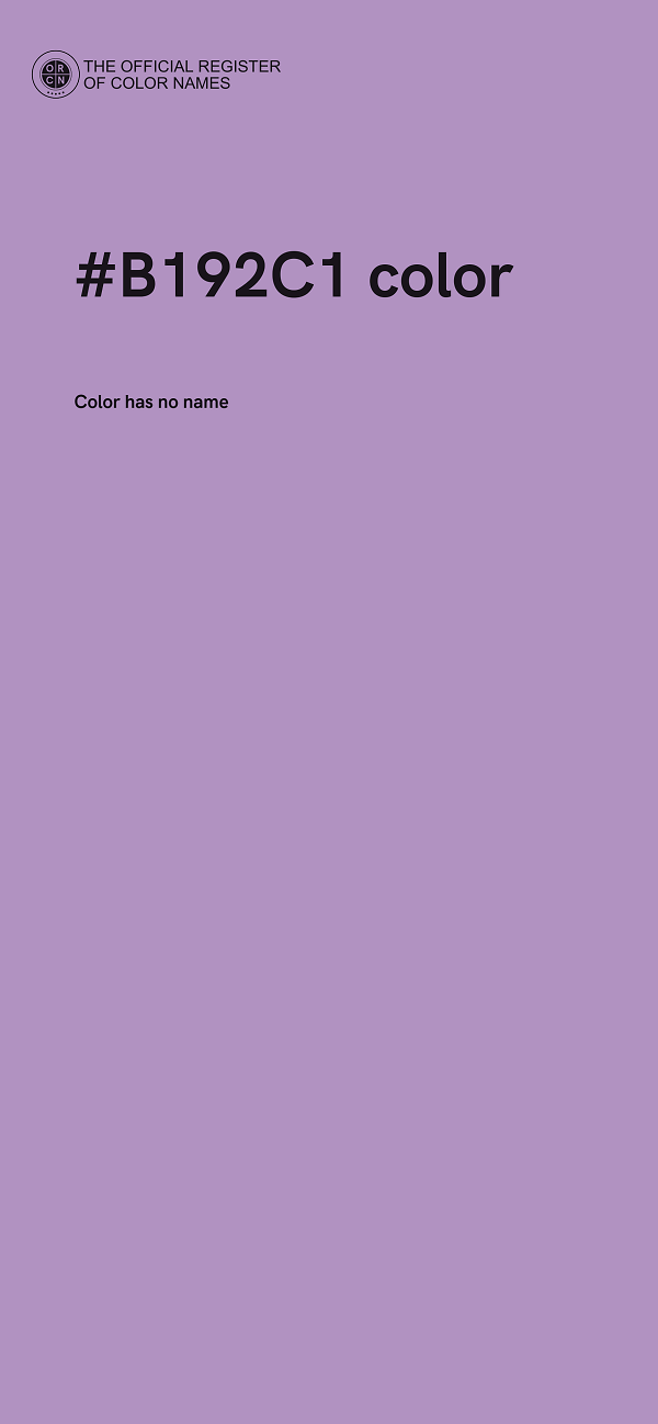 #B192C1 color image