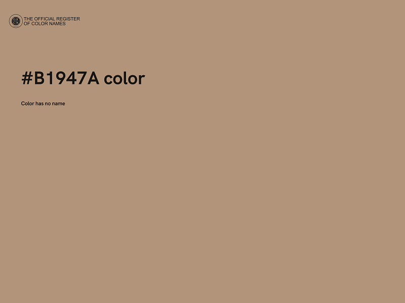 #B1947A color image