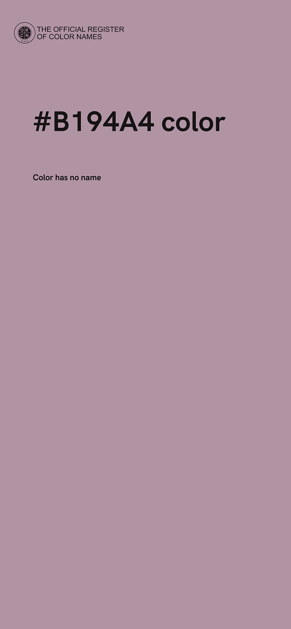 #B194A4 color image