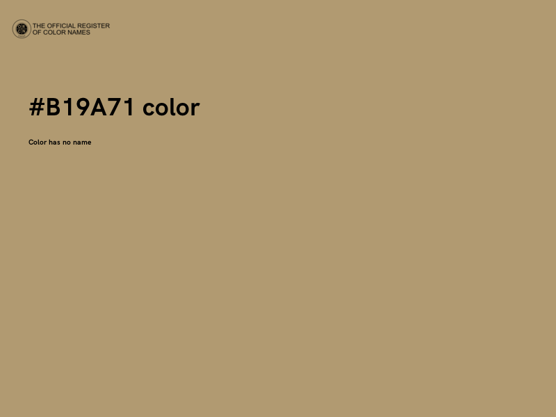 #B19A71 color image