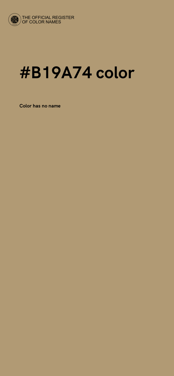#B19A74 color image
