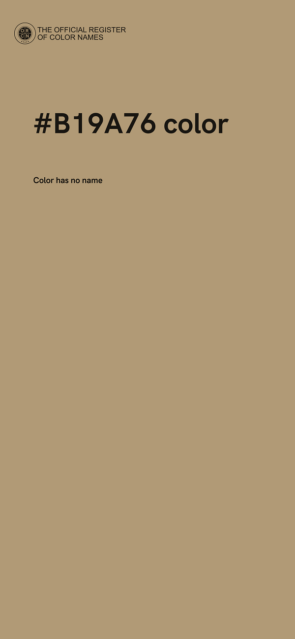 #B19A76 color image