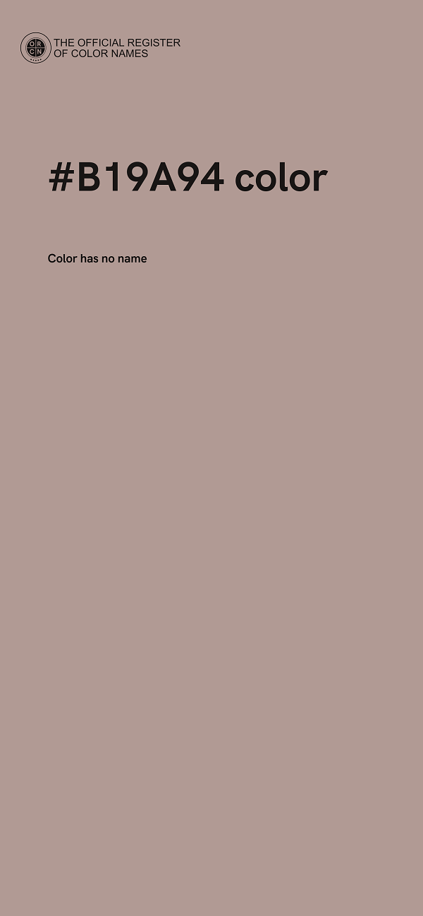 #B19A94 color image