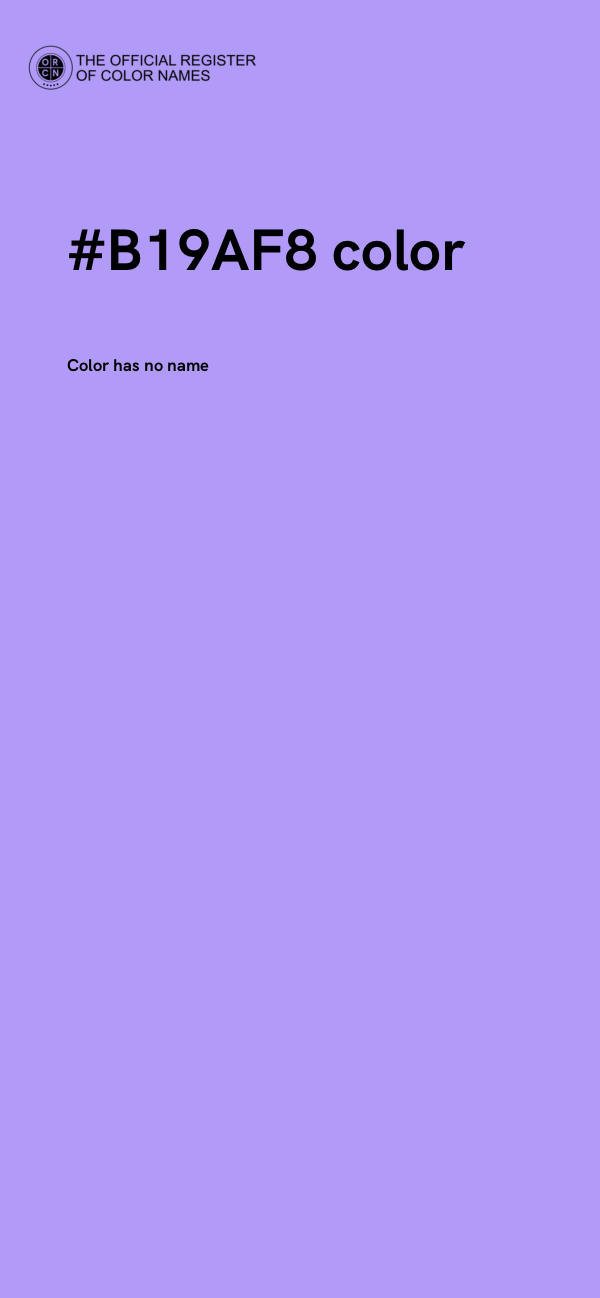 #B19AF8 color image