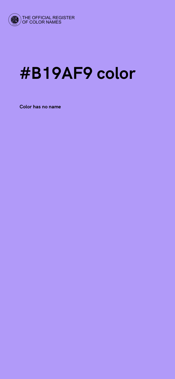 #B19AF9 color image