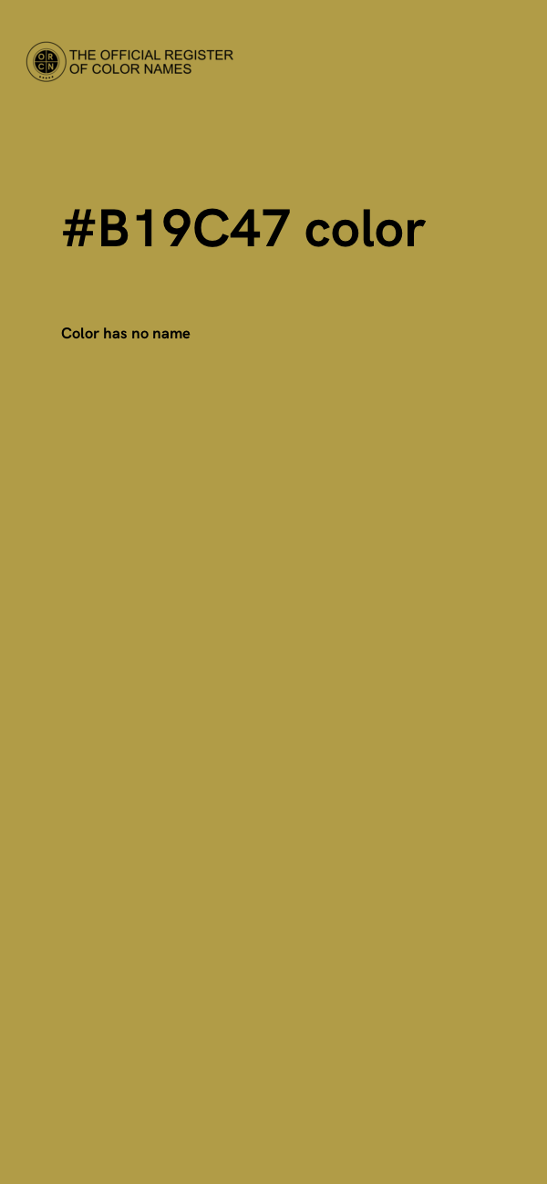 #B19C47 color image