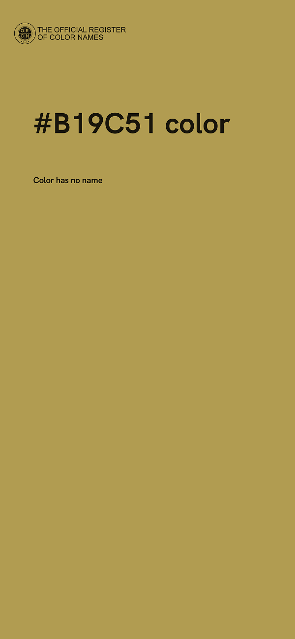 #B19C51 color image