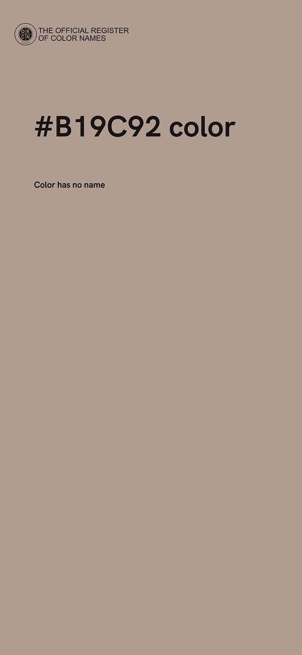 #B19C92 color image