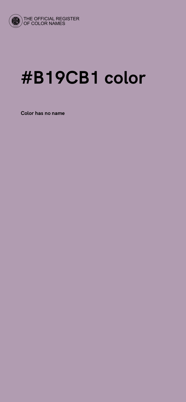 #B19CB1 color image