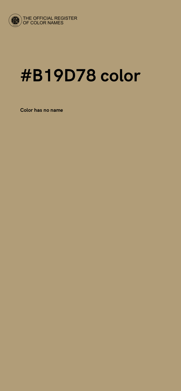 #B19D78 color image