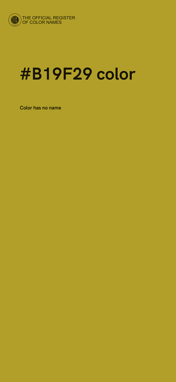#B19F29 color image