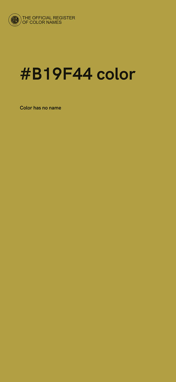 #B19F44 color image