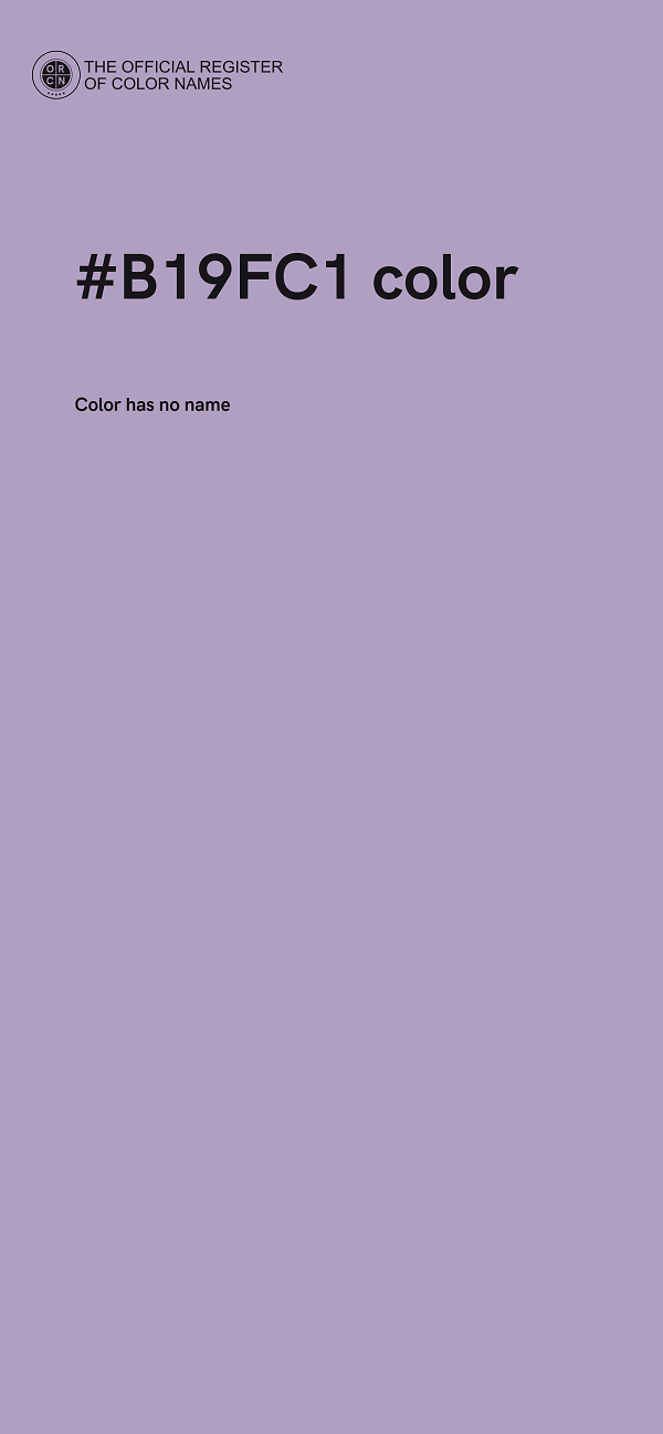 #B19FC1 color image