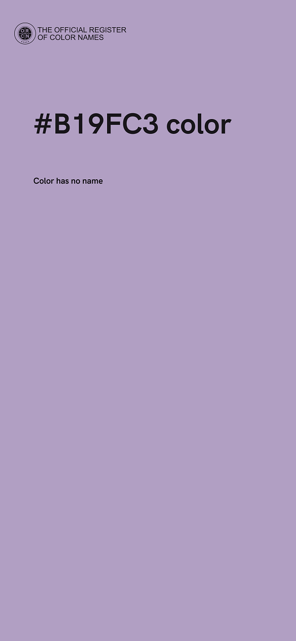 #B19FC3 color image
