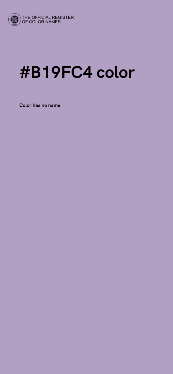 #B19FC4 color image