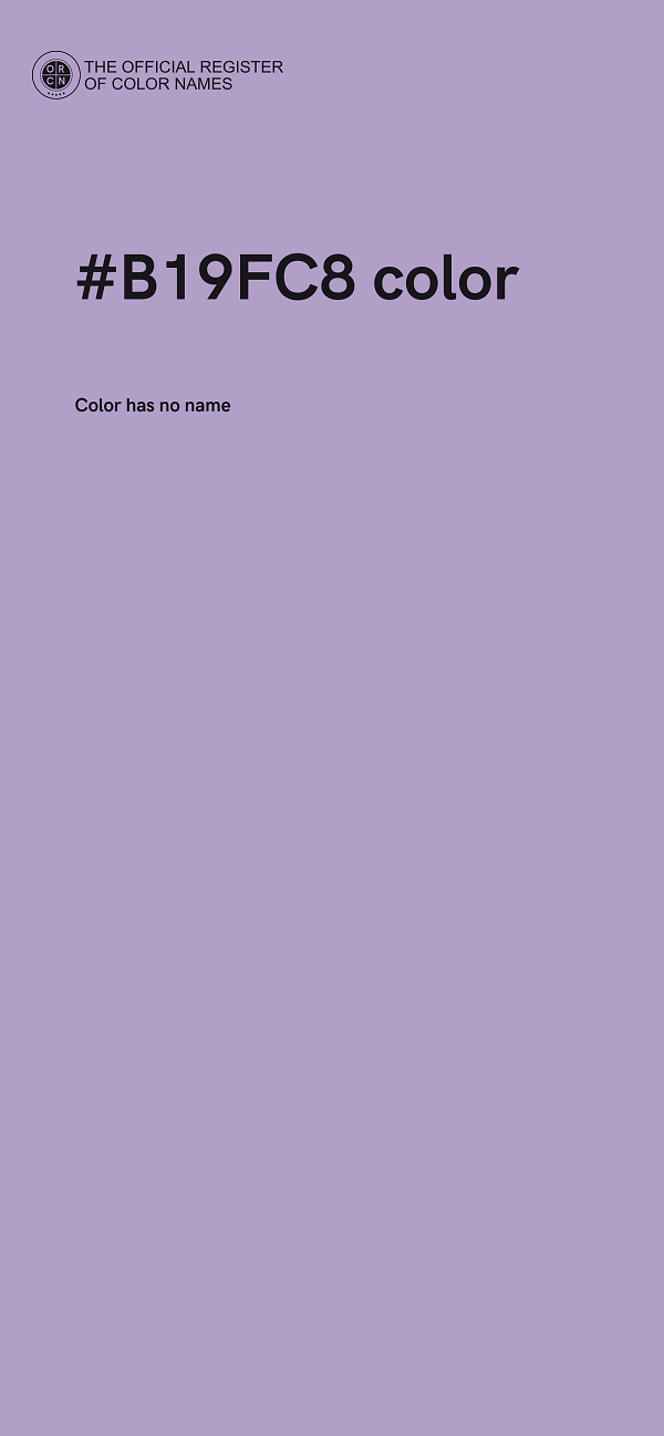 #B19FC8 color image